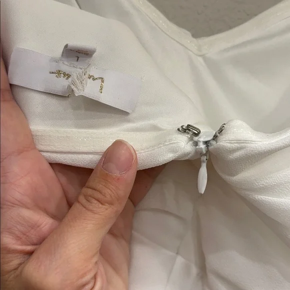 NWOT Lulus Excellent Elegance White Pleated Off-the-Shoulder Maxi Dress - Picture 6 of 9